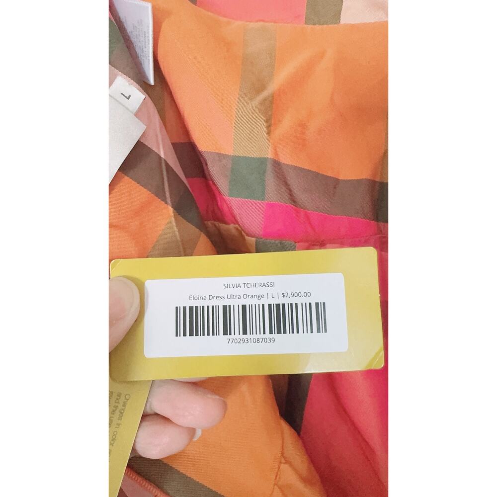 SILVIA TCHERASSI Eloina Dress Ultra Orange Large - Picture 10 of 14